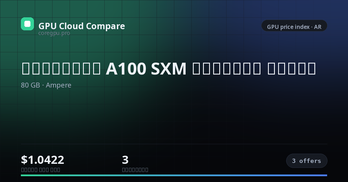 أسعار استئجار A100 SXM السحابية — price index