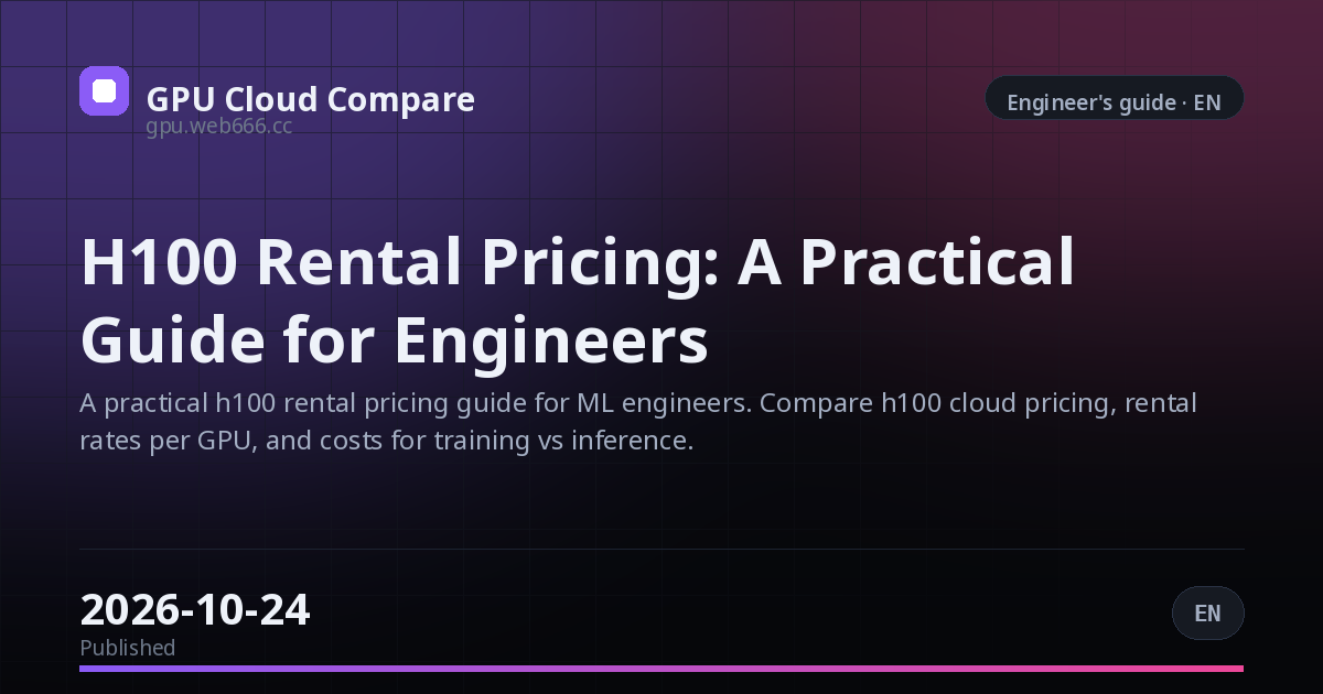 H100 Rental Pricing: A Practical Guide for Engineers