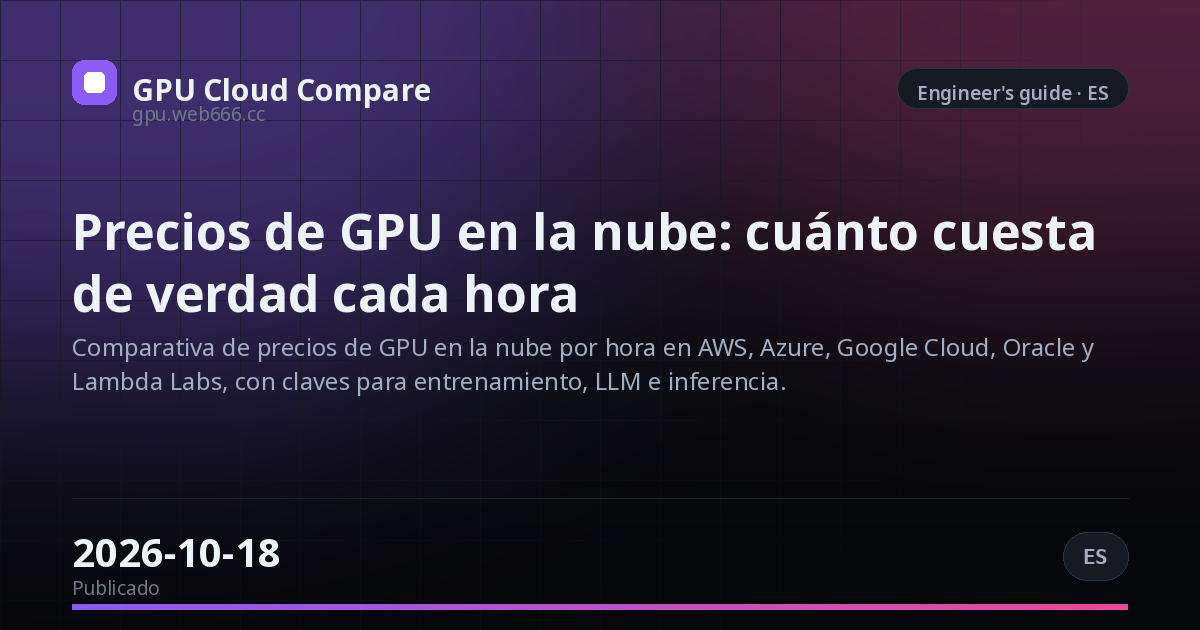 Precios de GPU en la nube: cuánto cuesta de verdad cada hora